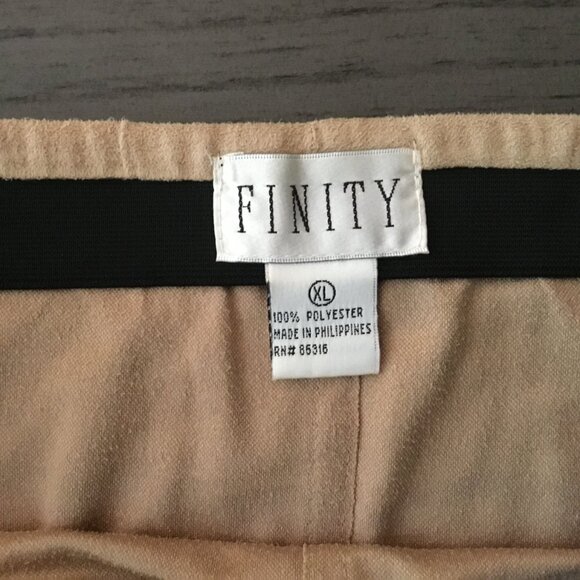 Vintage Finity Faux Suede Midi Skirt Camel Tan XL – Y2K Quiet Luxury Minimalist - Picture 5 of 8